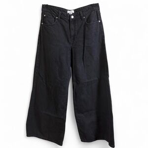 H&M Classic Black Wide-Leg Jeans